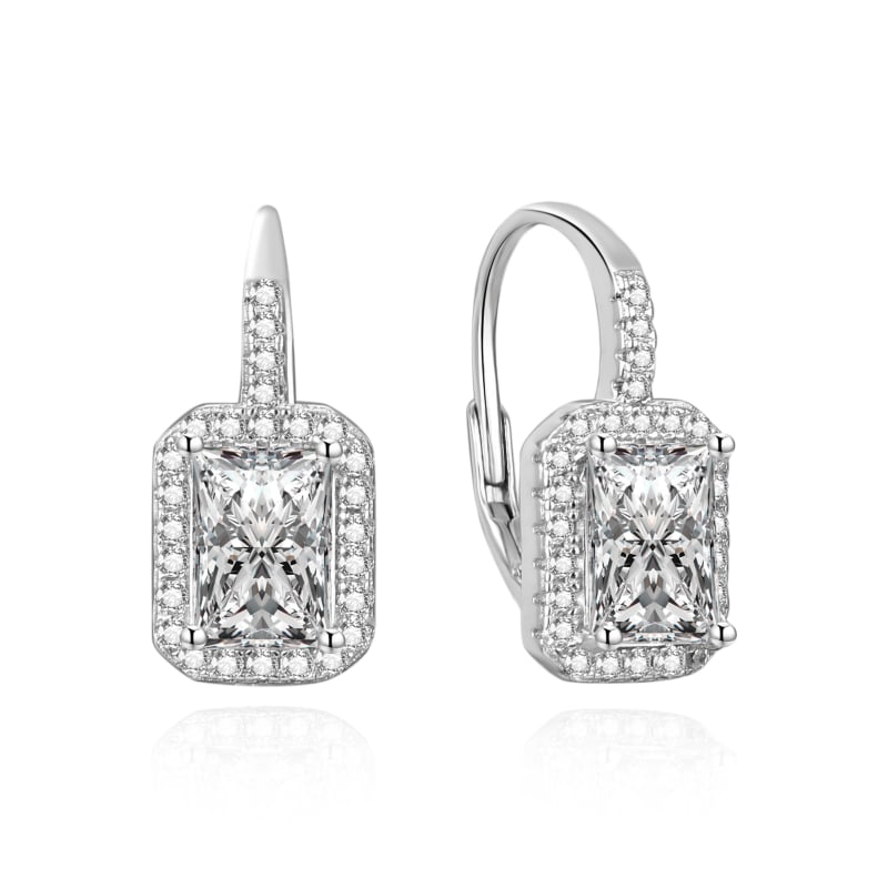 Třpytivé stříbrné náušnice se zirkony AGUC3525 Agato Třpytivé stříbrné náušnice se zirkony AGUC3525 Agato