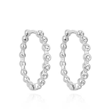 Nadčasové stříbrné kruhy se zirkony AGUC3530 Agato