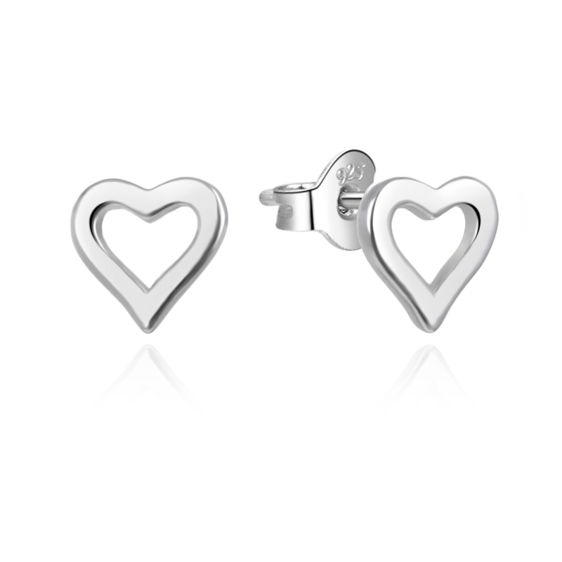 Jemné stříbrné náušnice Srdíčka AGUP3460 Agato