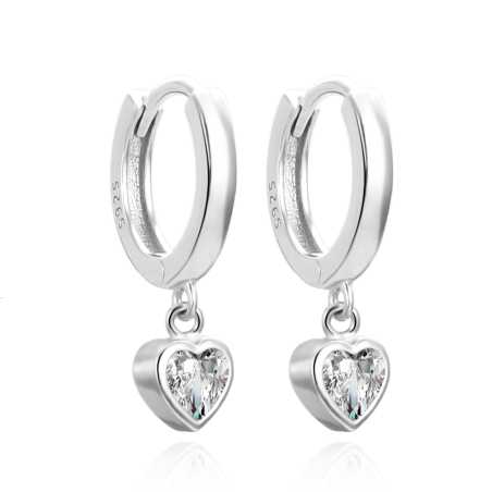 Romantické stříbrné náušnice s přívěsky AGUC3490 Agato