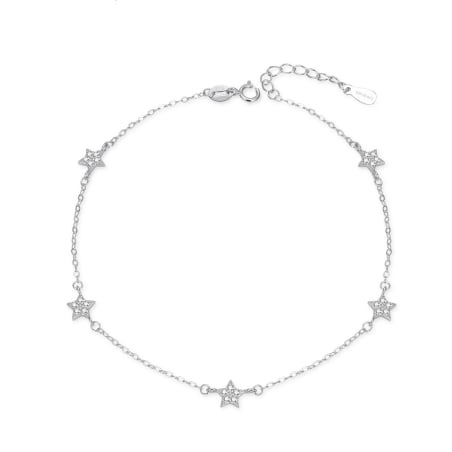 Stříbrný náramek se třpytivými hvězdičkami AGB768/21 Agato