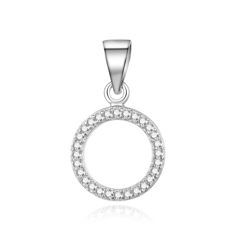 Slušivý stříbrný přívěsek se zirkony AGH742 Agato