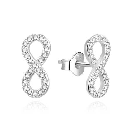 Nadčasové stříbrné náušnice Nekonečno AGUP3462 Agato
