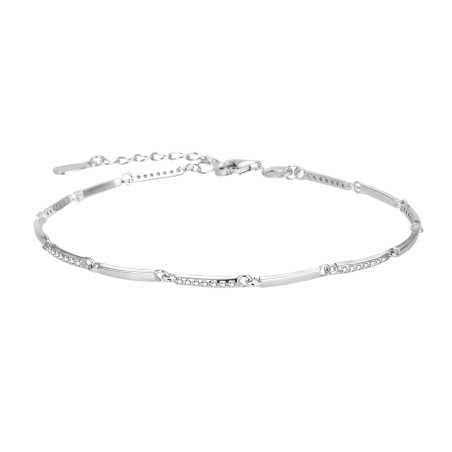 Blyštivý stříbrný náramek se zirkony AGB756/21 Agato