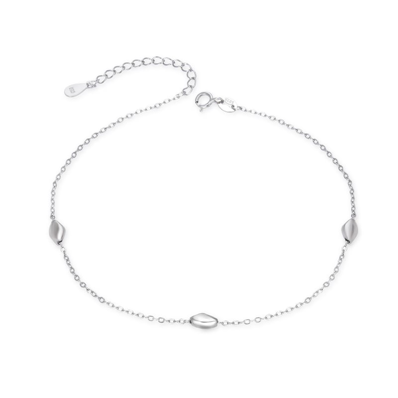 Stříbrný řetízek na nohu s ozdobami AGN51/27 Agato Stříbrný řetízek na nohu s ozdobami AGN51/27 Agato