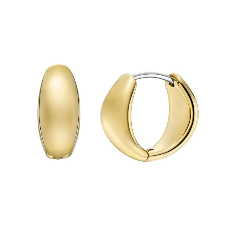 Elegantní pozlacené kruhy Ellis JF04741710 Fossil