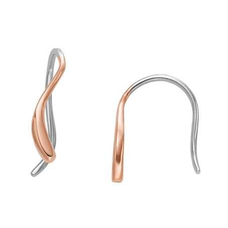 Moderní ocelové bicolor náušnice Wave SKJ1781791 Skagen