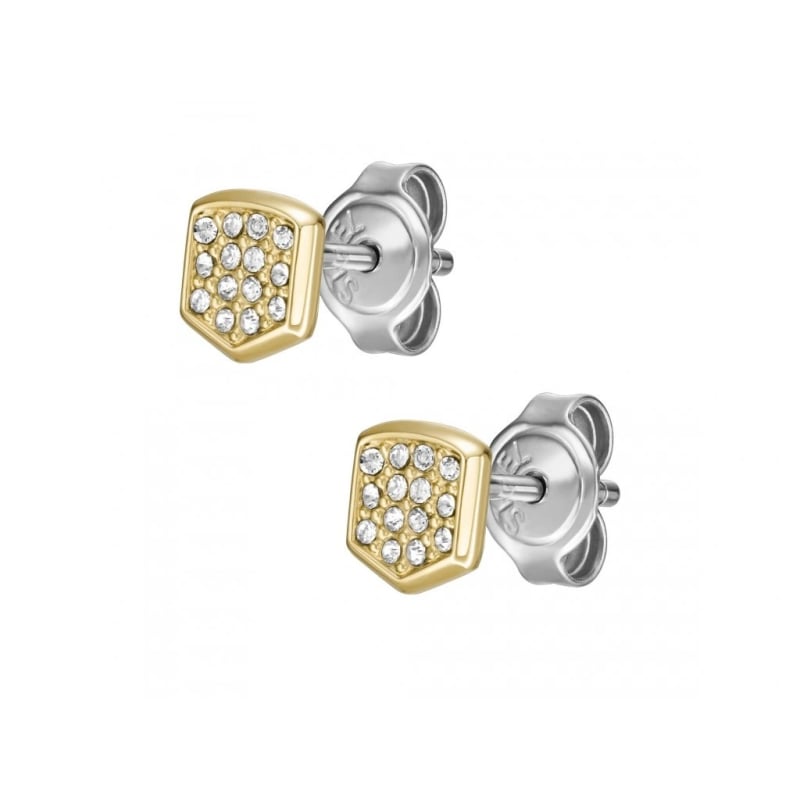 Slušivé pozlacené náušnice s krystaly Heritage JF04532710 Fossil Slušivé pozlacené náušnice s krystaly Heritage JF04532710 Fossil