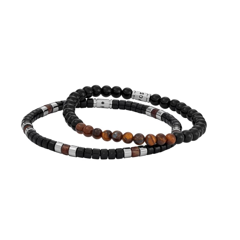 Stylový set pánských korálkových náramků JGFTSET1064 Fossil