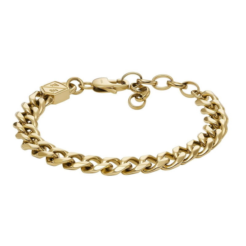 Moderní pozlacený náramek z oceli Ellis JF04616710 Fossil