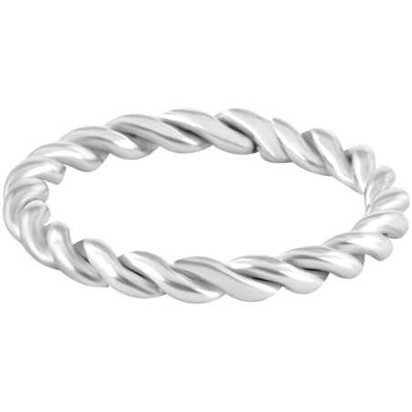 Moderní kroucený ocelový prsten Troli / Obvod: 52 mm - 52 mm