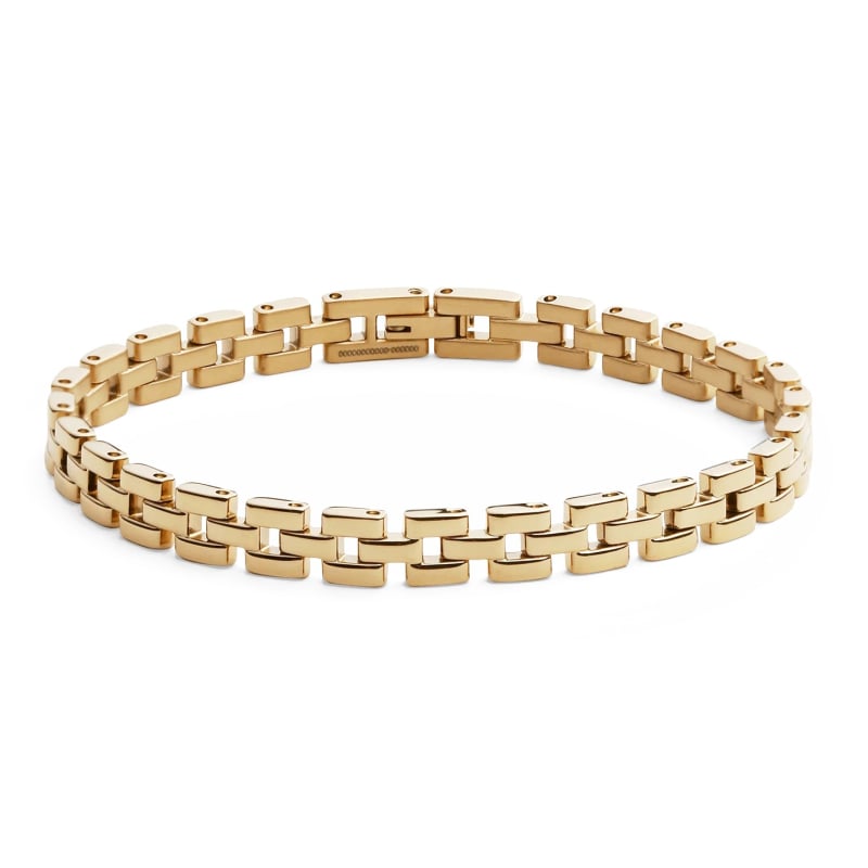 Módní pozlacený náramek z oceli 3-Link DW0040098 Daniel Wellington / Délka: 17,5 cm