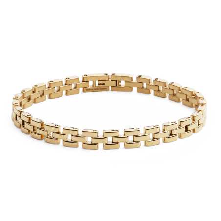 Módní pozlacený náramek z oceli 3-Link DW0040098 Daniel Wellington / Délka: 18,5 cm