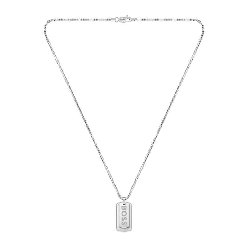 Pánský ocelový náhrdelník Psí známky Devon 1580575 Hugo Boss Pánský ocelový náhrdelník Psí známky Devon 1580575 Hugo Boss