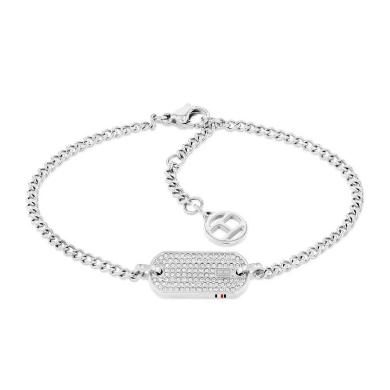 Dámský ocelový náramek s krystaly Dog Tag 2780863 Tommy Hilfiger Dámský ocelový náramek s krystaly Dog Tag 2780863 Tommy Hilfiger