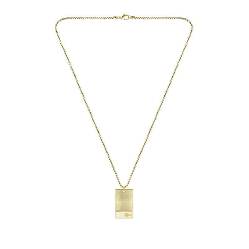 Módní pánský pozlacený náhrdelník Stencil 2040220 Lacoste Módní pánský pozlacený náhrdelník Stencil 2040220 Lacoste