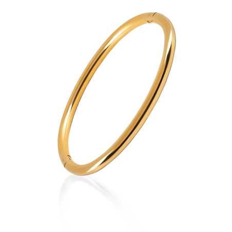 Minimalistický pevný pozlacený náramek Troli