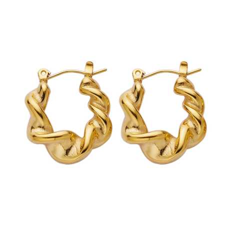 Pozlacené náušnice s krouceným designem Troli