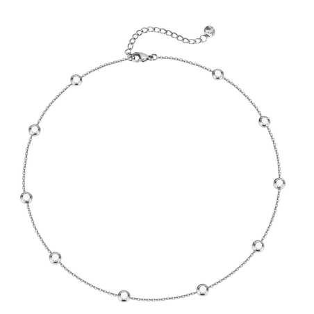 Ocelový náhrdelník se třpytivými zirkony Troli