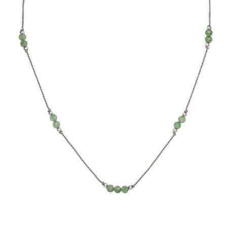 Šňůrkový náhrdelník s avanturínem HE29K3S-GY Agato