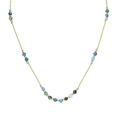 Šňůrkový náhrdelník s tyrkysem HE37K3S-LG Agato