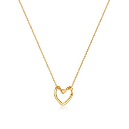 Romantický pozlacený náhrdelník se srdíčkem Troli