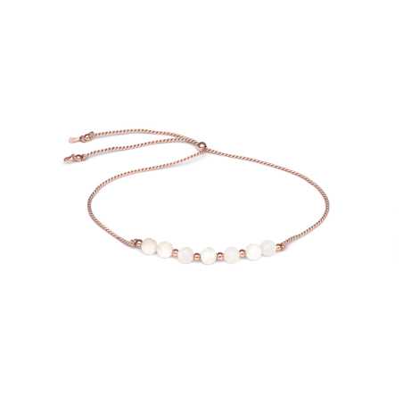 Šňůrkový náramek na nohu s měsíčním kamenem HE34K3RG-LP Agato