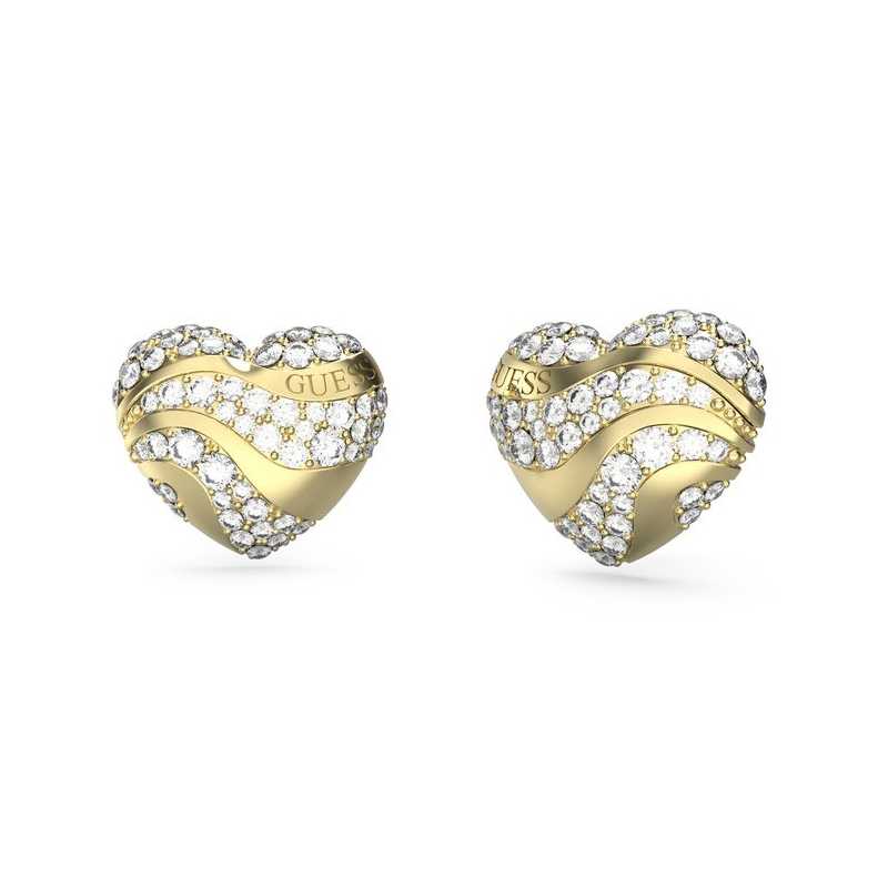 Blyštivé pozlacené náušnice se zirkony In My Heart JUBE04504JWYGT/U Guess Blyštivé pozlacené náušnice se zirkony In My Heart JUBE04504JWYGT/U Guess