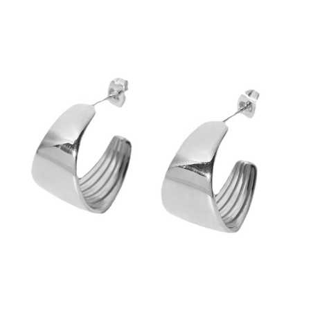 Elegantní kruhové náušnice z oceli VAAJDE201527S Troli