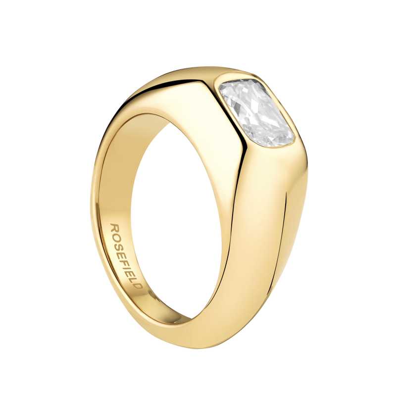 Pozlacený prsten z oceli se zirkonem Octagon JROZ Rosefield / Obvod: 48 mm - 48 mm Pozlacený prsten z oceli se zirkonem Octagon JROZ Rosefield / Obvod: 48 mm - 48 mm