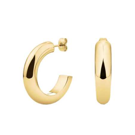 Výrazné pozlacené kruhy z oceli Daily Solid JEDSG-J803 Rosefield