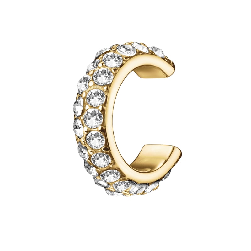 Pozlacená navlékací náušnice s krystaly JESEG-J901 Rosefield