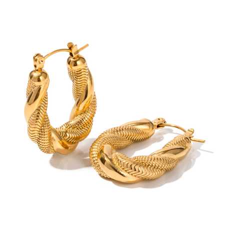 Luxusní pozlacené náušnice kruhy VAAJDE202010G Troli