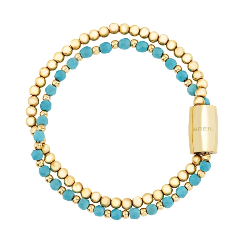Dvojitý kuličkový náramek s tyrkysem Magnetica System TJ3585 Breil Dvojitý kuličkový náramek s tyrkysem Magnetica System TJ3585 Breil