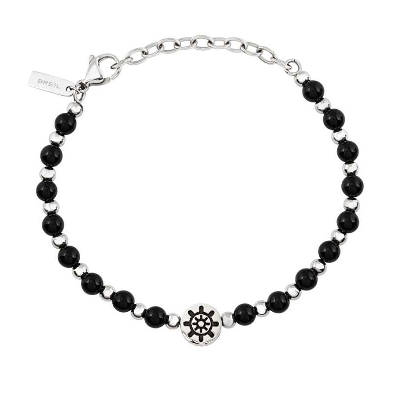 Pánský ocelový náramek s onyxem Soundwave TJ3590 Breil