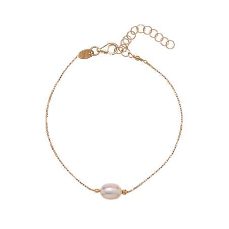 Něžný pozlacený náramek s pravou perlou AL3707-Oro Alisia