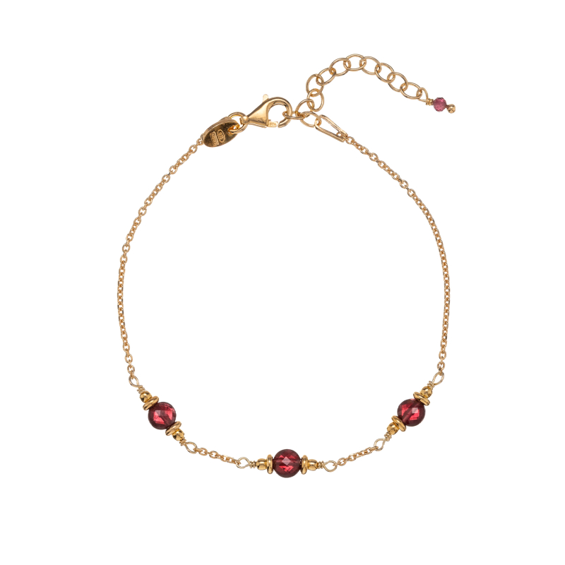 Pozlacený náramek s korálky z granátu AL4899-Oro-Granato Alisia Pozlacený náramek s korálky z granátu AL4899-Oro-Granato Alisia