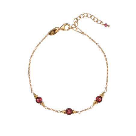Pozlacený náramek s korálky z granátu AL4899-Oro-Granato Alisia