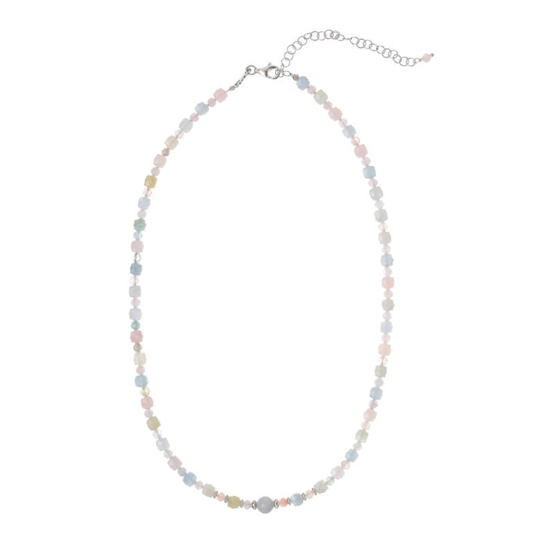 Hravý korálkový náhrdelník z morganitu AL3768-Argento Alisia Hravý korálkový náhrdelník z morganitu AL3768-Argento Alisia