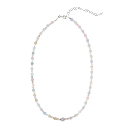 Hravý korálkový náhrdelník z morganitu AL3768-Argento Alisia
