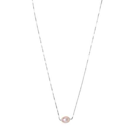 Půvabný stříbrný náhrdelník s pravou perlou AL3706-Argento Alisia