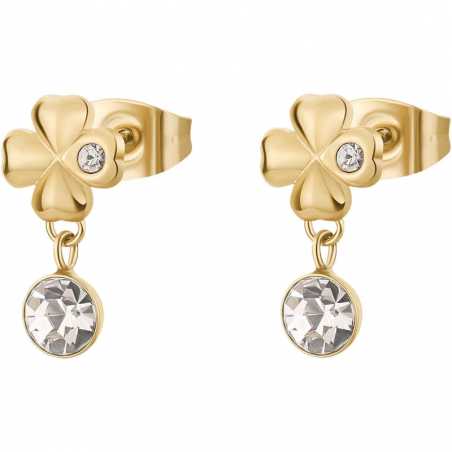 Slušivé náušnice Čtyřlístek s krystalem Chakra BHKE183 Brosway