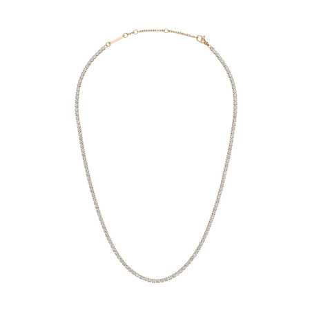 Třpytivý bronzový náhrdelník s krystaly Classic Tennis DW00400390 Daniel Wellington