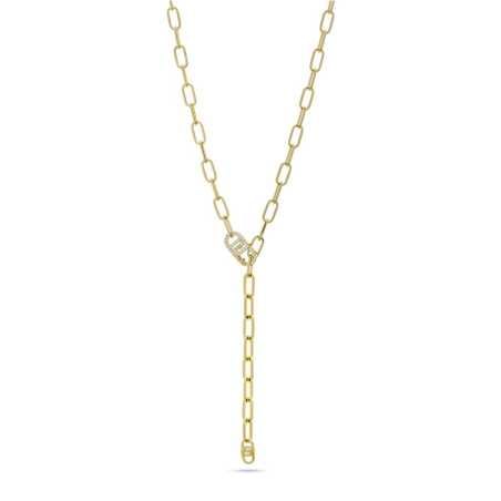 Dlouhý pozlacený náhrdelník s krystaly Fashion LJ2619 Liu Jo