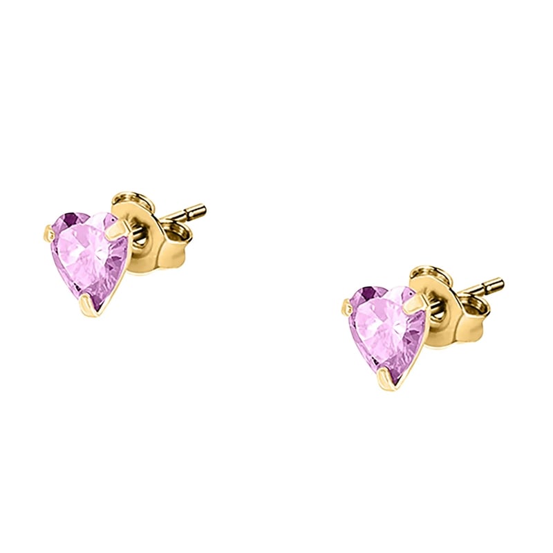 Pozlacené srdíčkové náušnice s růžovými zirkony Silver LPS01AWV31 La Petite Story Pozlacené srdíčkové náušnice s růžovými zirkony Silver LPS01AWV31 La Petite Story