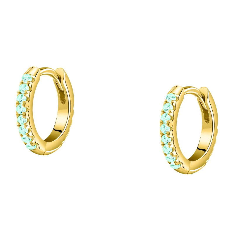 Pozlacené kruhy se světle modrými zirkony Silver LPS01AWV35 La Petite Story Pozlacené kruhy se světle modrými zirkony Silver LPS01AWV35 La Petite Story