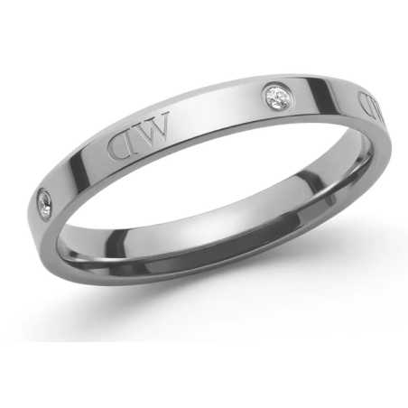 Originální ocelový prsten s krystaly Classic Lumine DW0040023 Daniel Wellington / Obvod: 66 mm - 66 mm