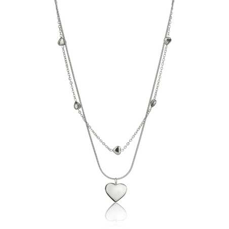 Půvabný dvojitý náhrdelník z oceli Malani EWN24003S Emily Westwood