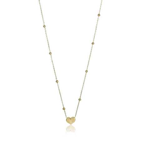 Něžný pozlacený náhrdelník pro ženy Srdce Kate EWN24012G Emily Westwood