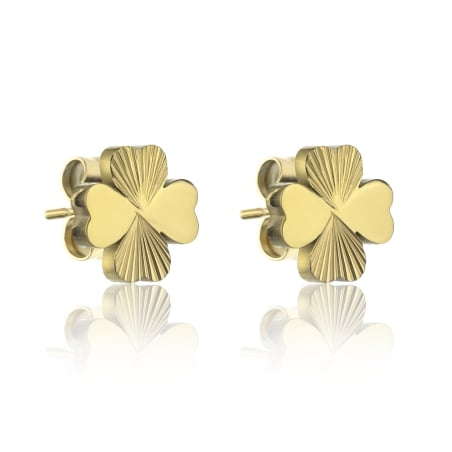 Pozlacené náušnice Čtyřlístky Macie EWE24012G Emily Westwood
